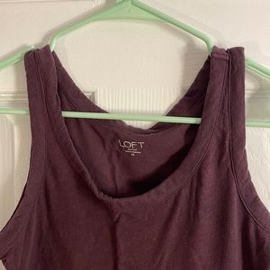 Loft basic layering tank top in Plum